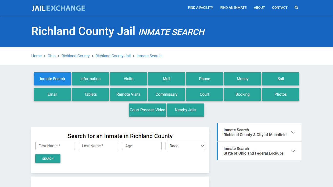 Richland County Jail, OH Inmate Search: Roster & Mugshots - Jail Exchange