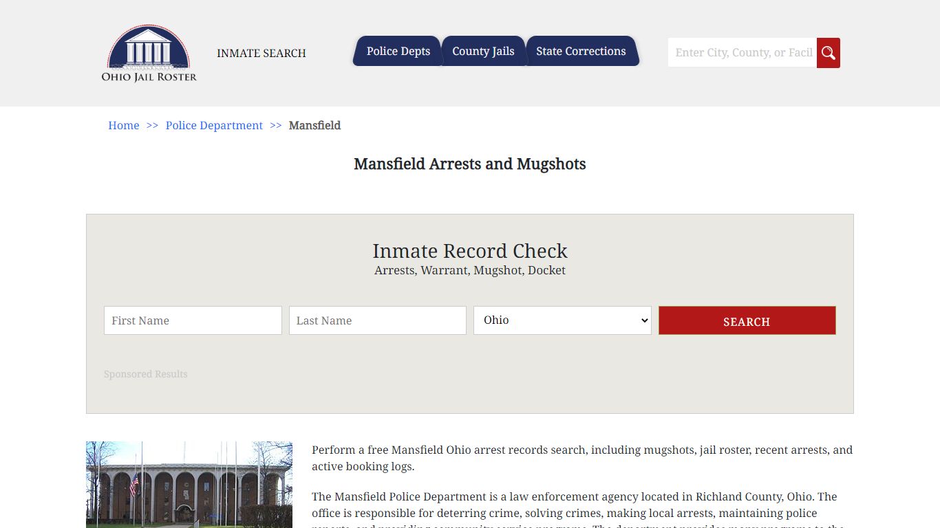 Mansfield Arrests and Mugshots - Jail Roster Search